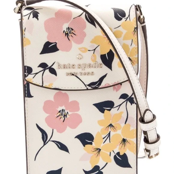 Kate Spade Floral Crossbody Bag - Cream, Pink, Yellow, Black - Picture 7 of 8